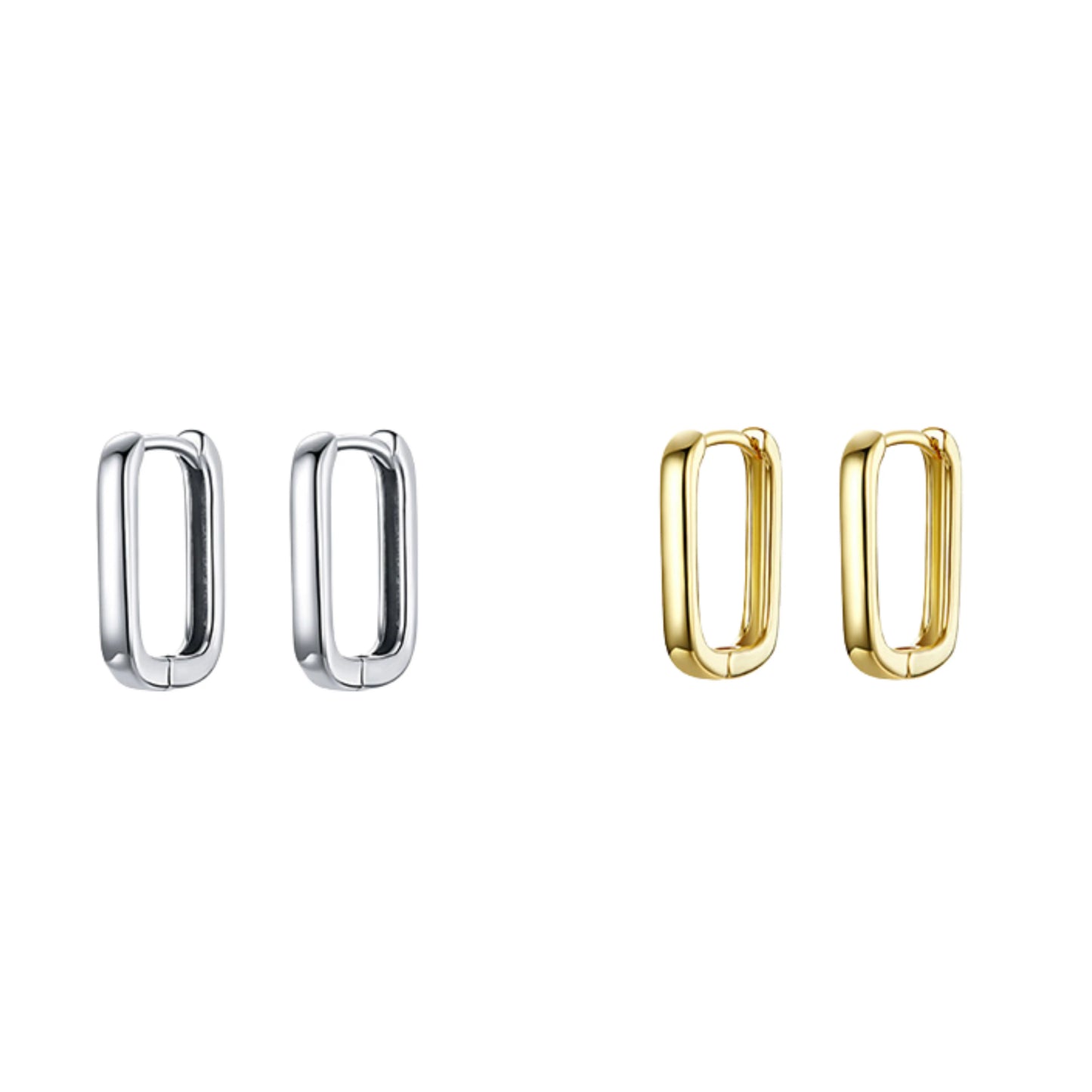 Square Buckle Hoop Earrings - MARCOSELLE