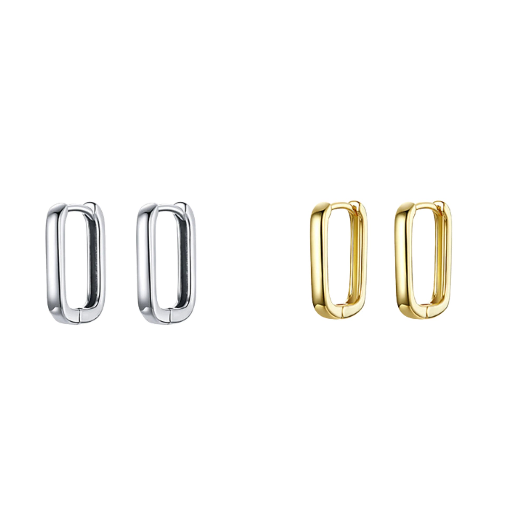 Square Buckle Hoop Earrings - MARCOSELLE