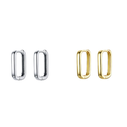 Square Buckle Hoop Earrings - MARCOSELLE