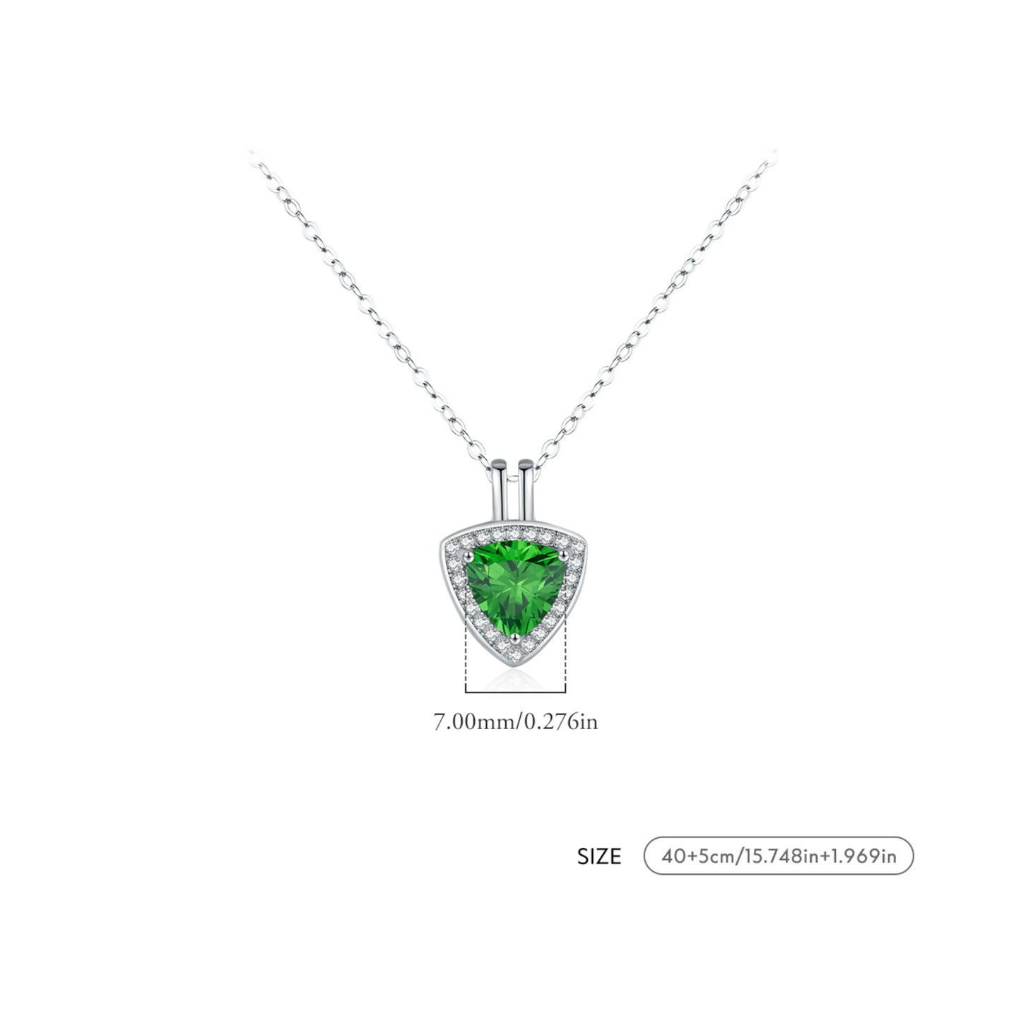 Green Triangle Necklace MARCOSELLE