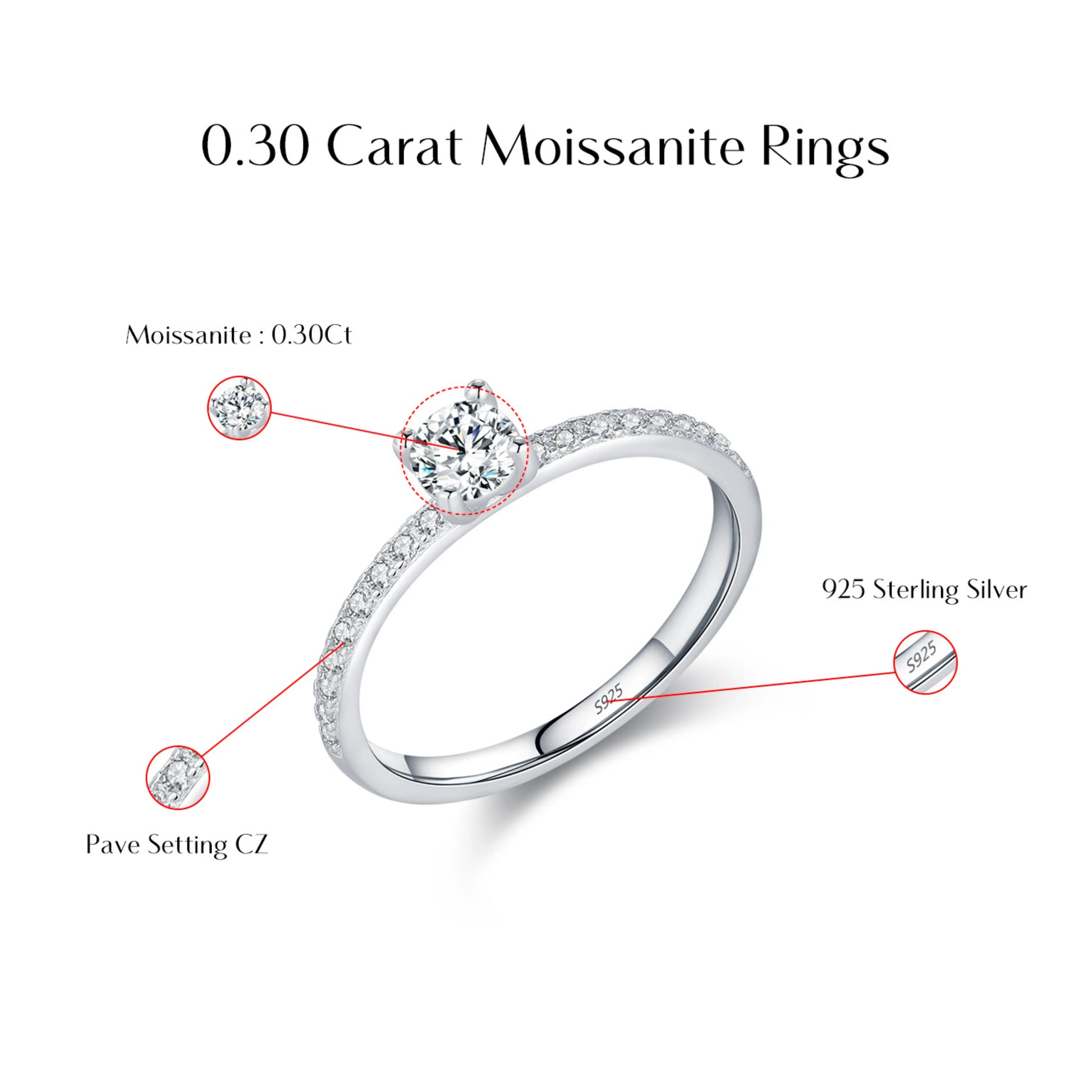 Moissanite Ring MARCOSELLE