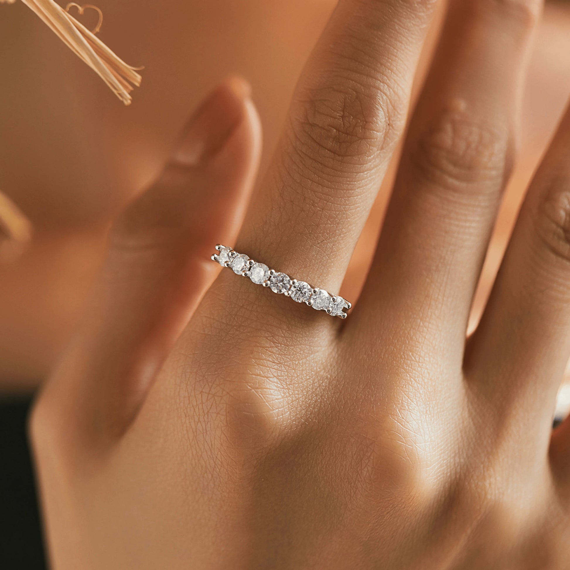 Moissanite Wedding Band MARCOSELLE