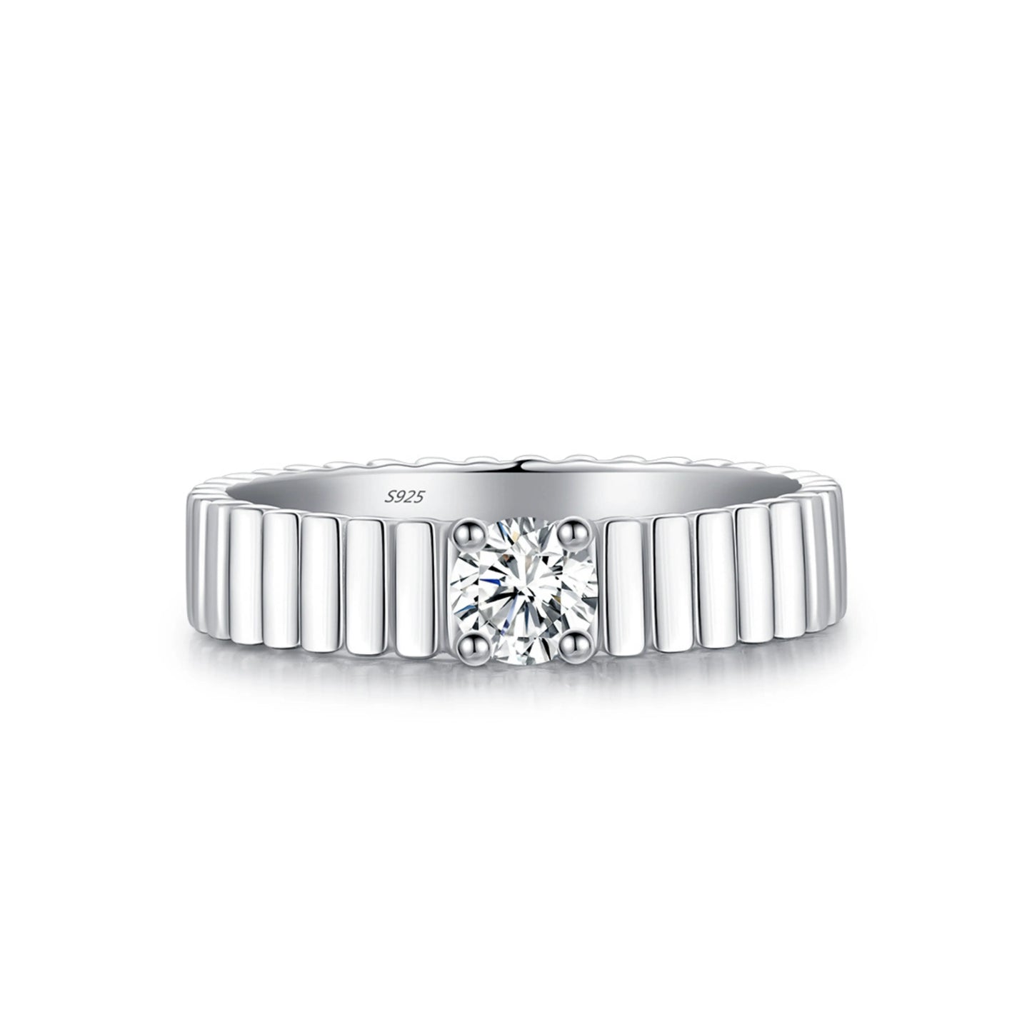 Moissanite Wide Eternal Ring MARCOSELLE