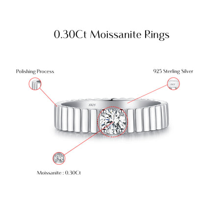 Moissanite Wide Eternal Ring MARCOSELLE