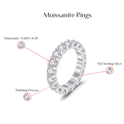 Moissanite Dazzling Eternity Ring MARCOSELLE