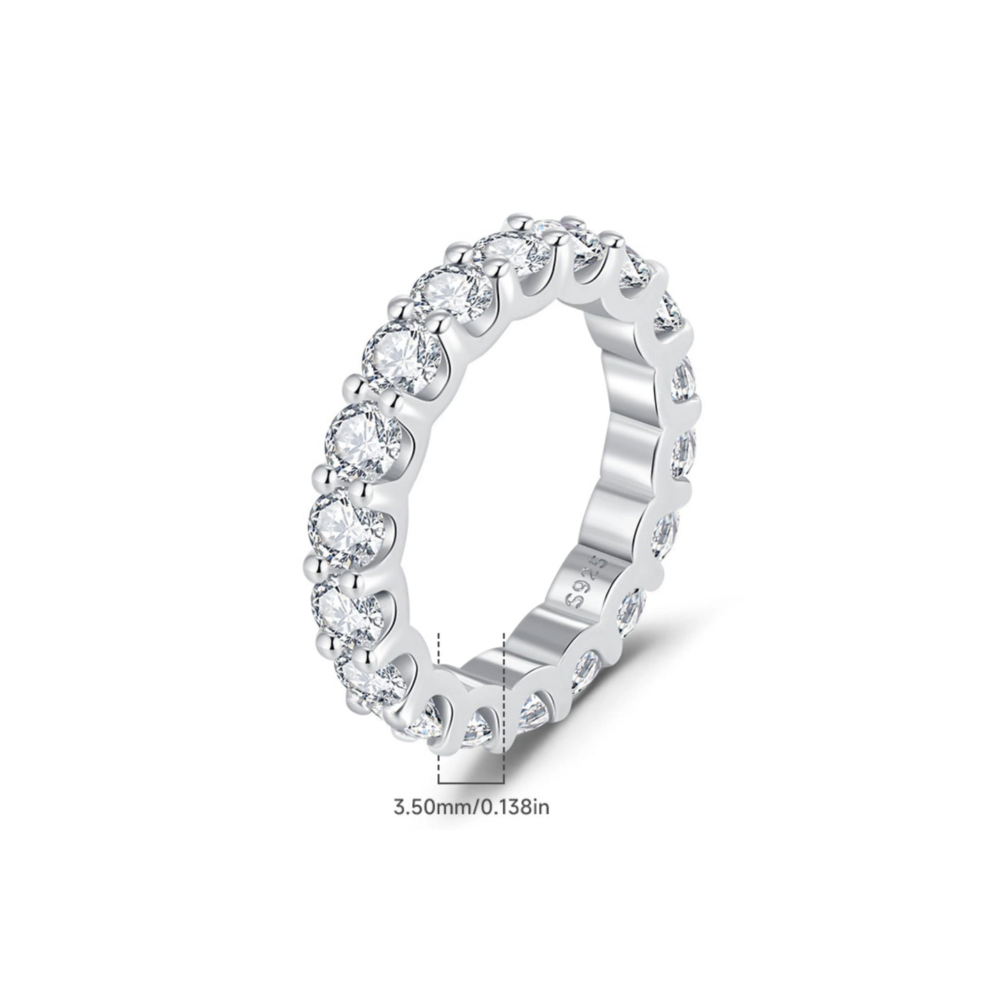 Moissanite Dazzling Eternity Ring MARCOSELLE