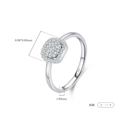 D Color Pave Moissanite Ring MARCOSELLE