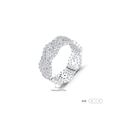 Geometric Zircon Cocktail Ring MARCOSELLE