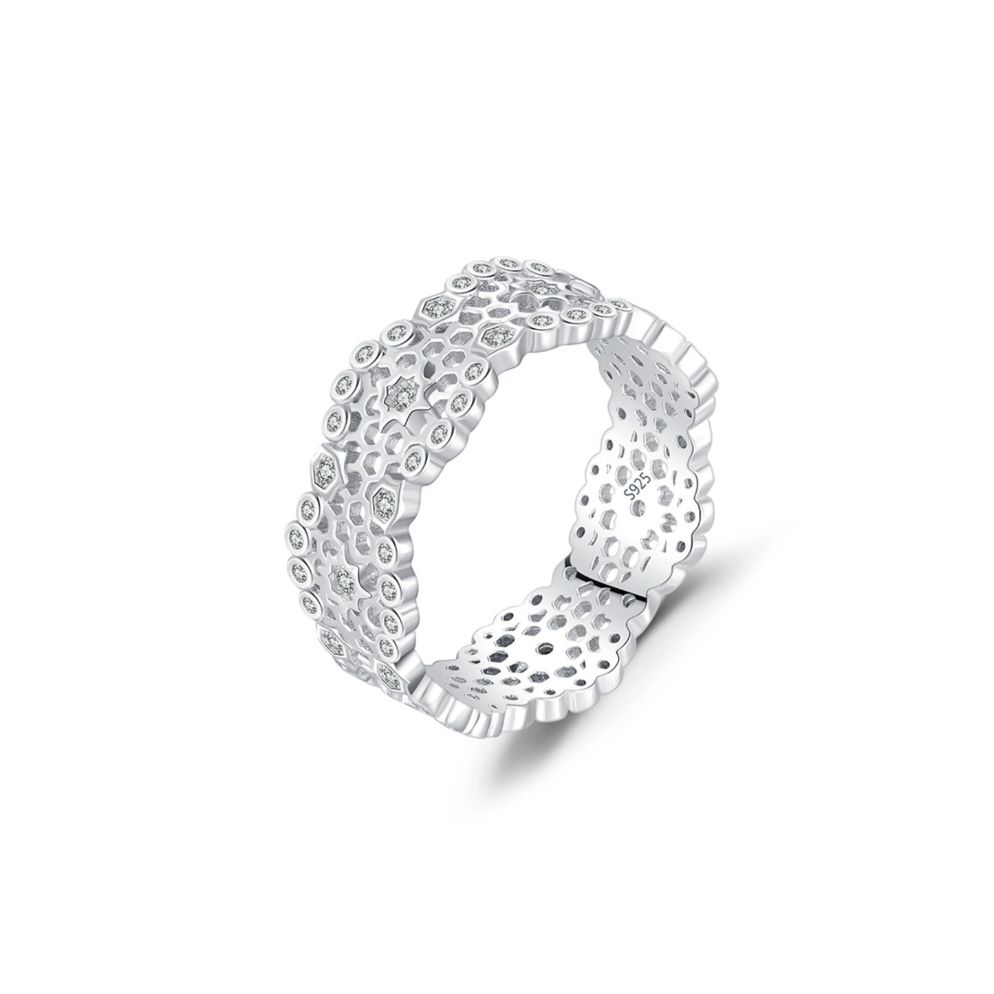 Geometric Zircon Cocktail Ring MARCOSELLE