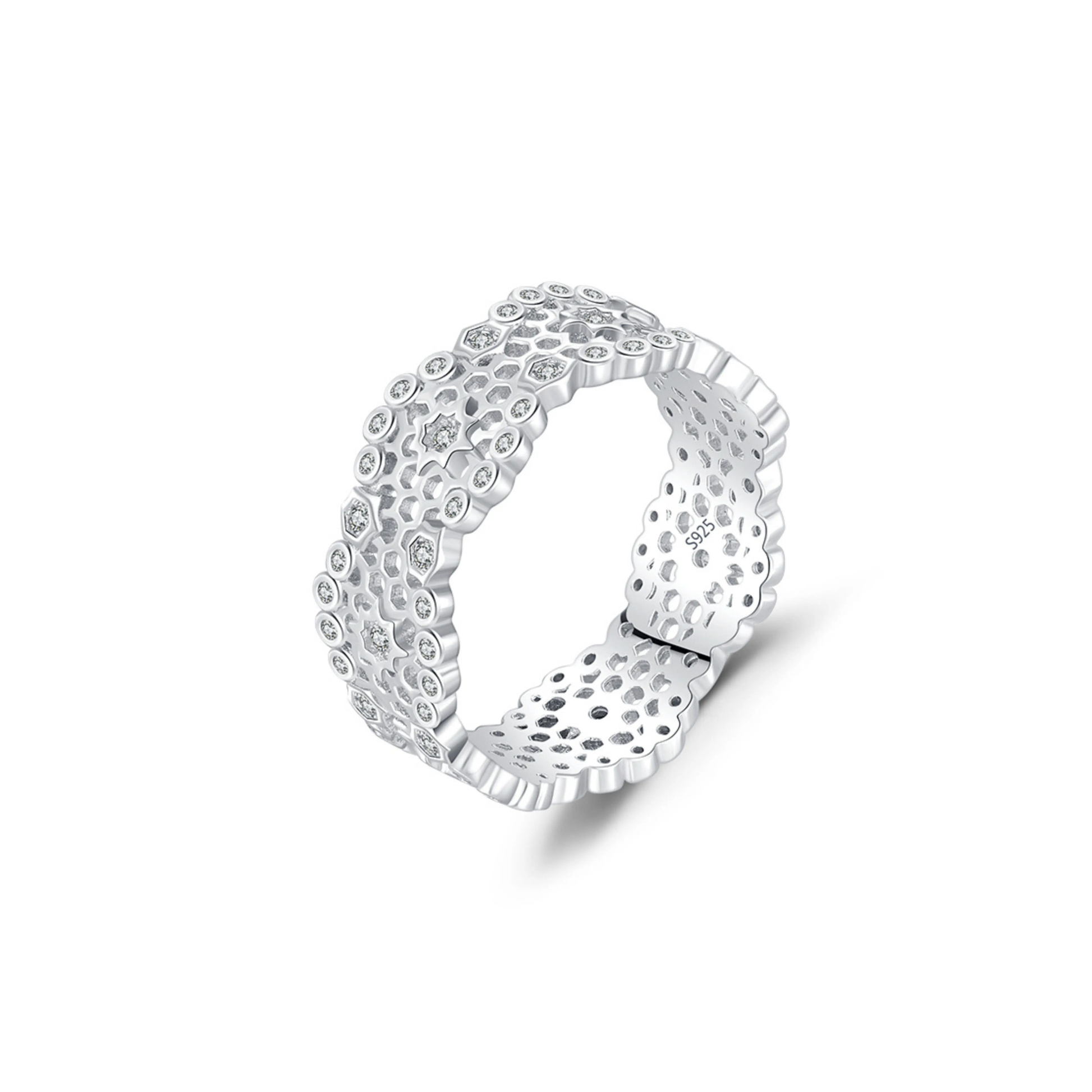 Geometric Zircon Cocktail Ring MARCOSELLE