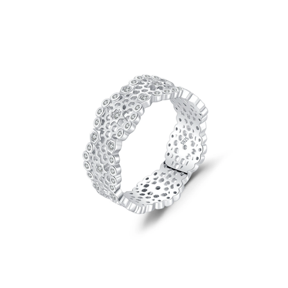 Geometric Zircon Cocktail Ring MARCOSELLE