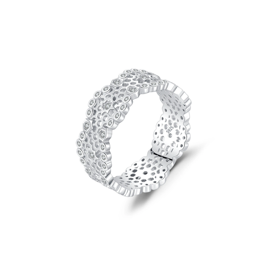 Geometric Zircon Cocktail Ring MARCOSELLE