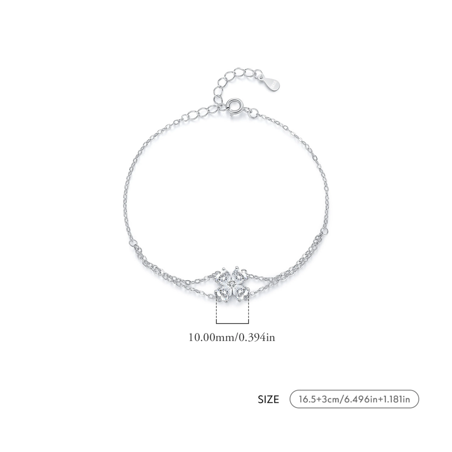 Double Layer Flowers and Hearts Bracelet MARCOSELLE