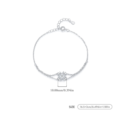 Double Layer Flowers and Hearts Bracelet MARCOSELLE