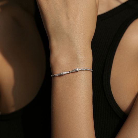 Sparkling Zirconia Bowknot Bracelet MARCOSELLE