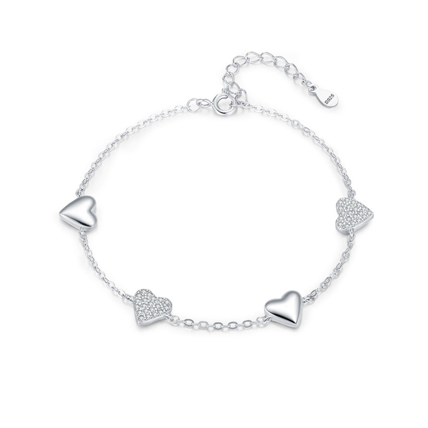 Mirror Hearts Bracelet