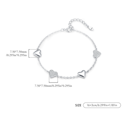 Mirror Hearts Bracelet