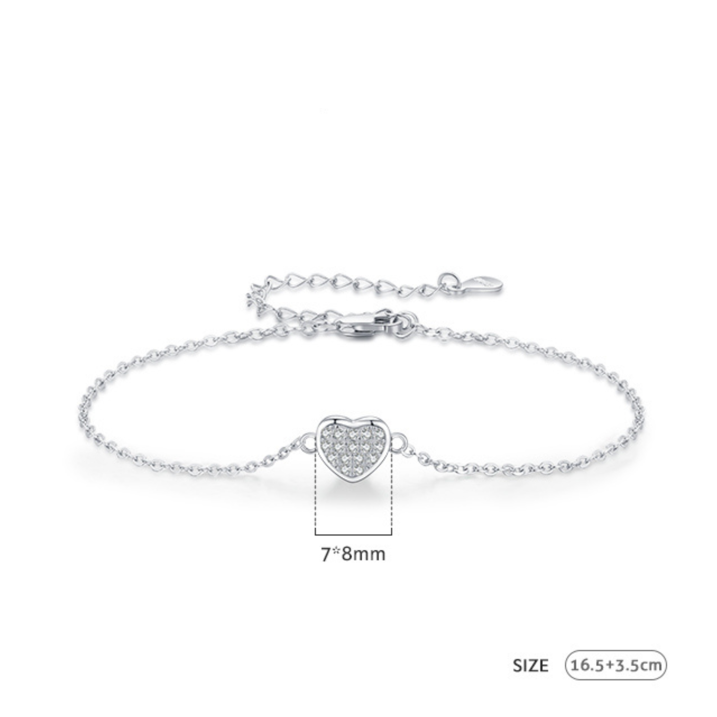Heart Zirconia Bracelet