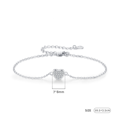 Heart Zirconia Bracelet