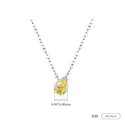 Water Drop Zirconia Necklace