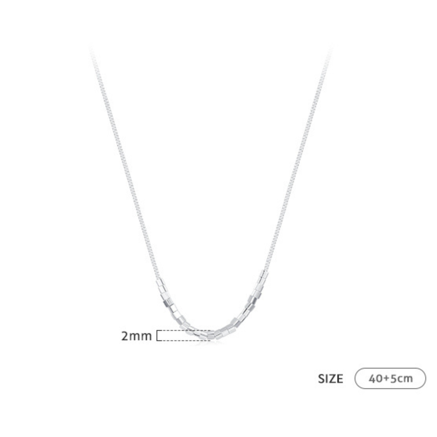 Small Square Pendant Necklace