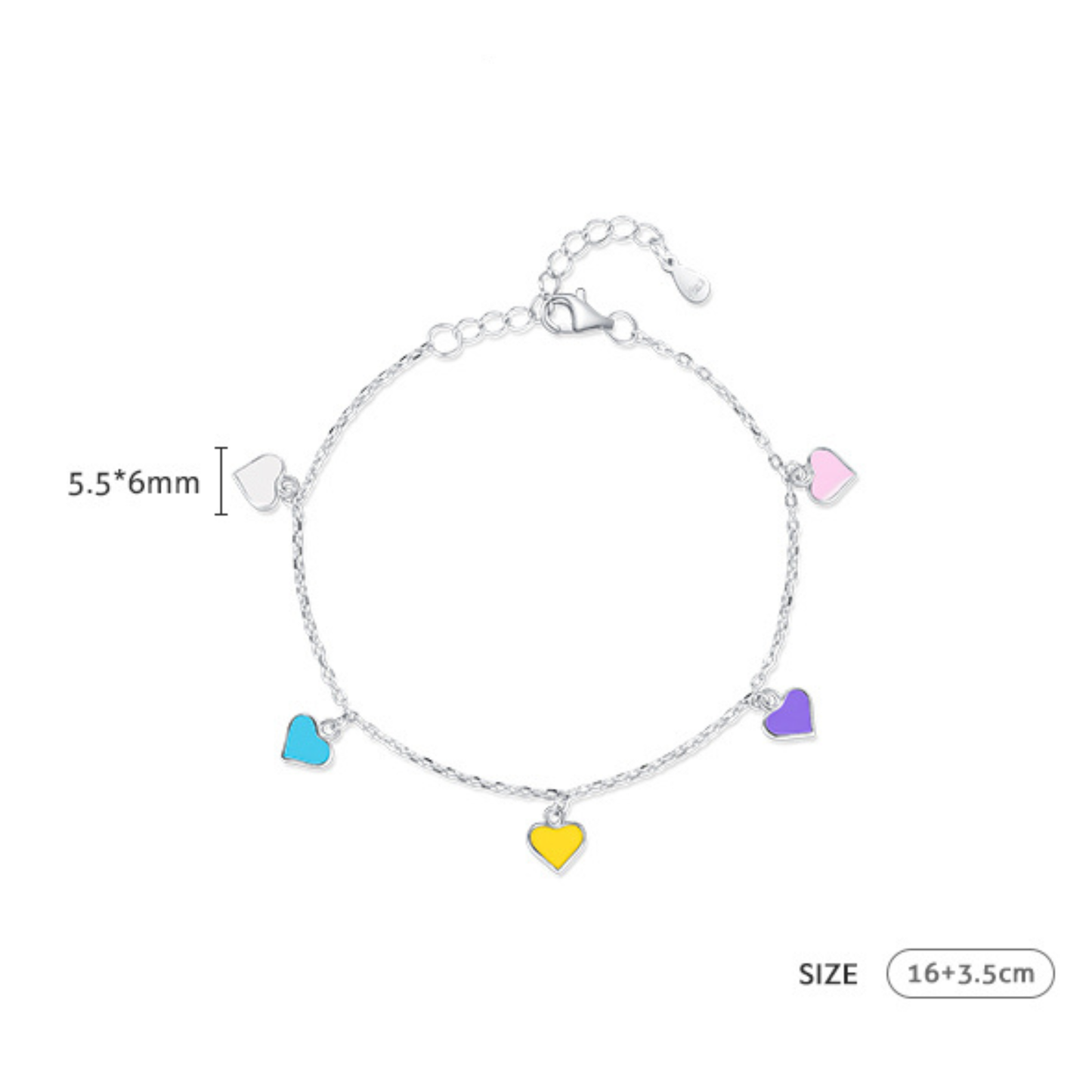 Colorful Hearts Bracelet