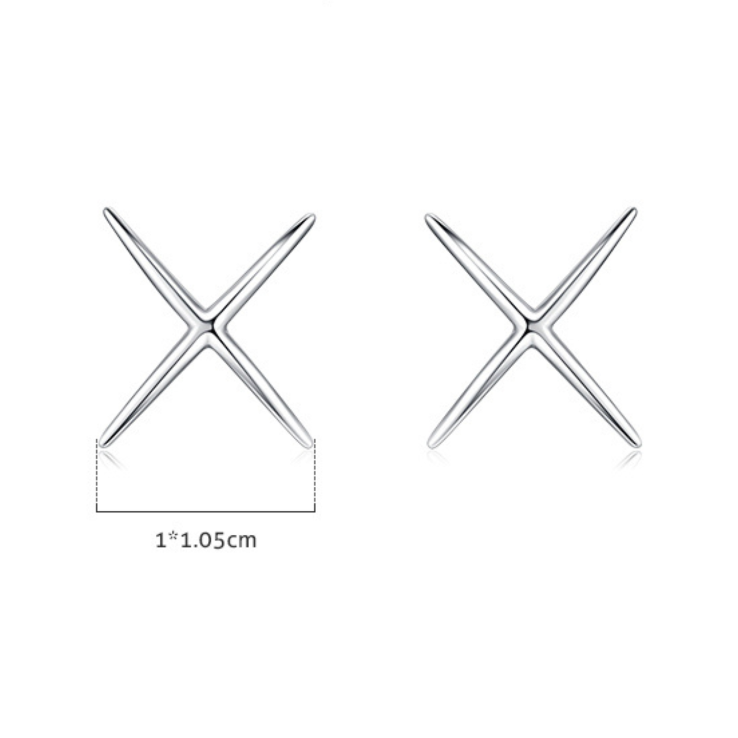 X Lines Minimalist Stud Earrings