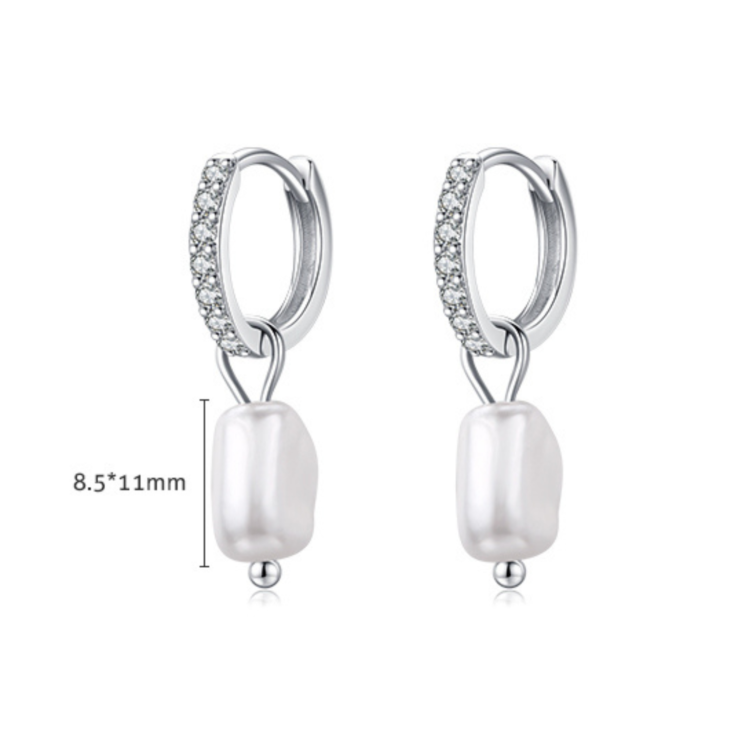 Irregular Baroque Pearl Hoop Earrings