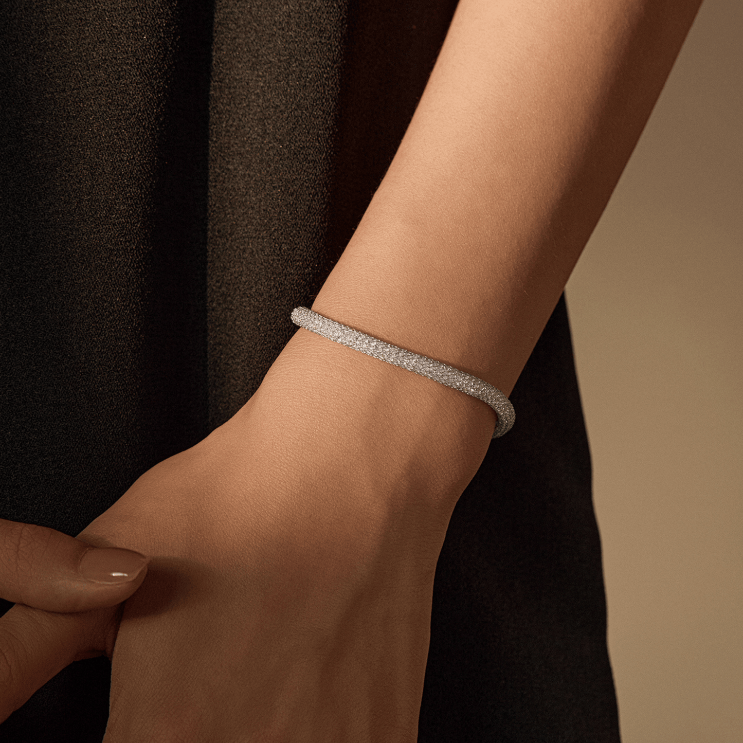 Shinning Reticular Full Zirconia Weave Bracelet