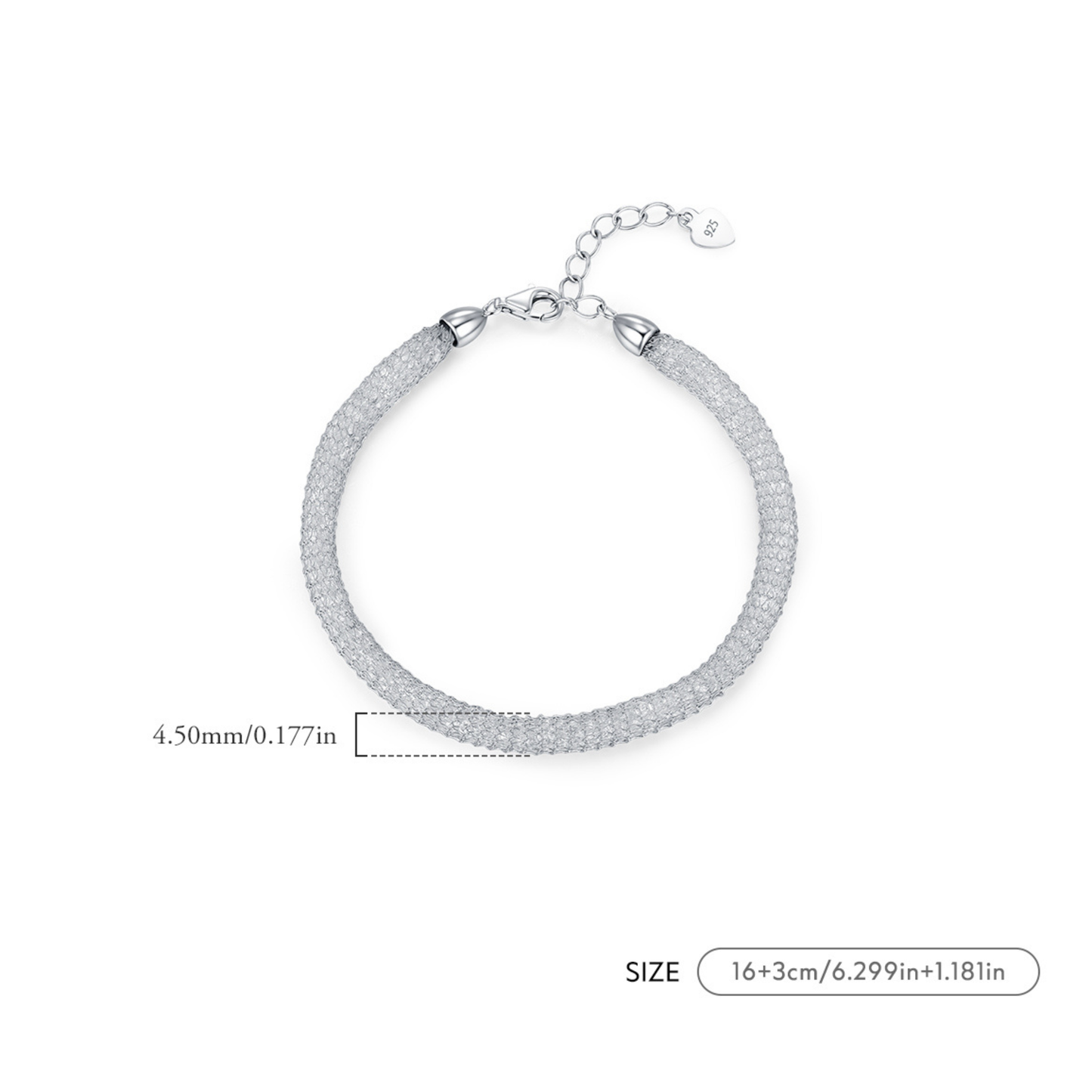 Shinning Reticular Full Zirconia Weave Bracelet