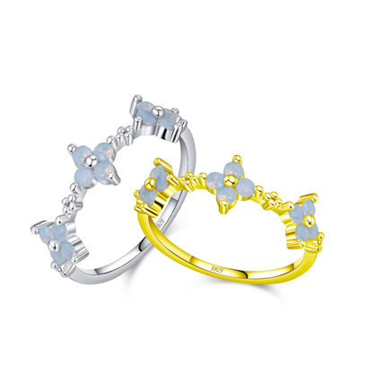 Four Leaf Clover Eternity Band Rings