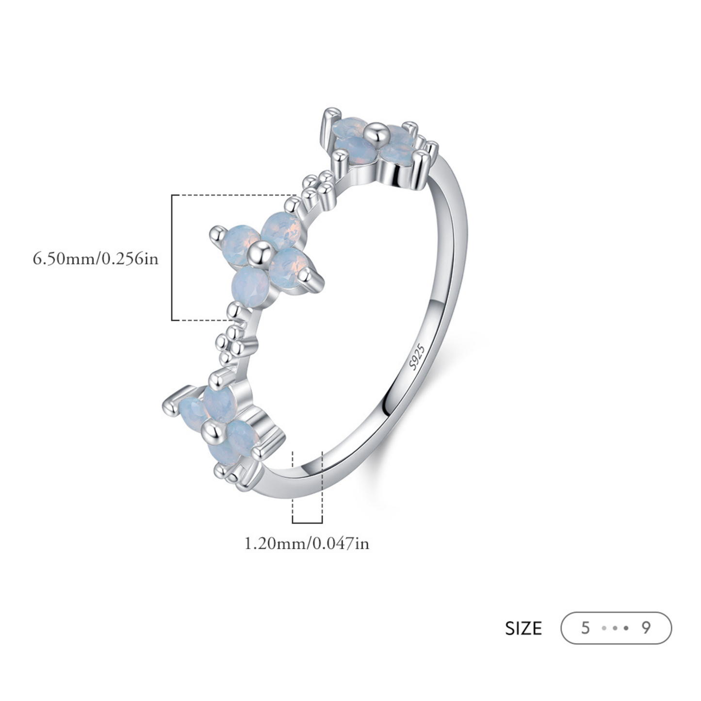 Four Leaf Clover Eternity Band Rings