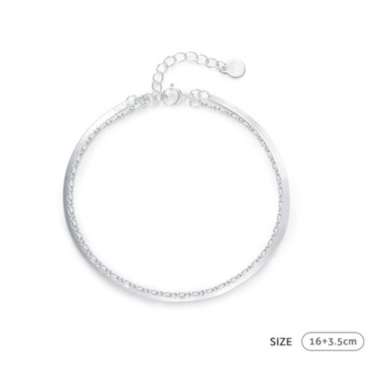 Double Layer Snake and Link Chain Bracelet