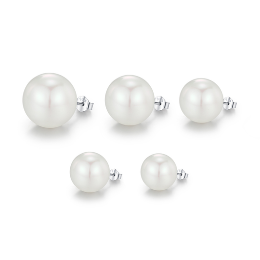 Crystal Pearl Stud Earrings