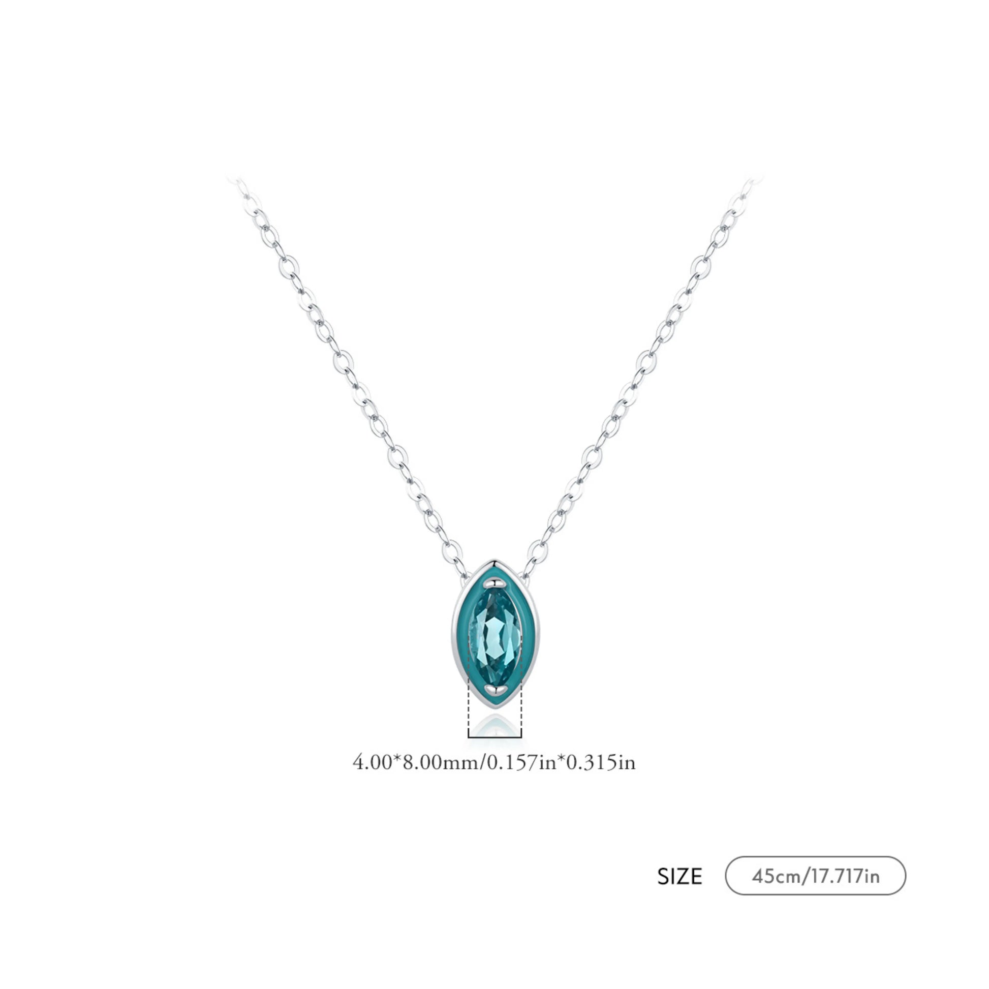 Mint Green Enamel Eye Necklace MARCOSELLE