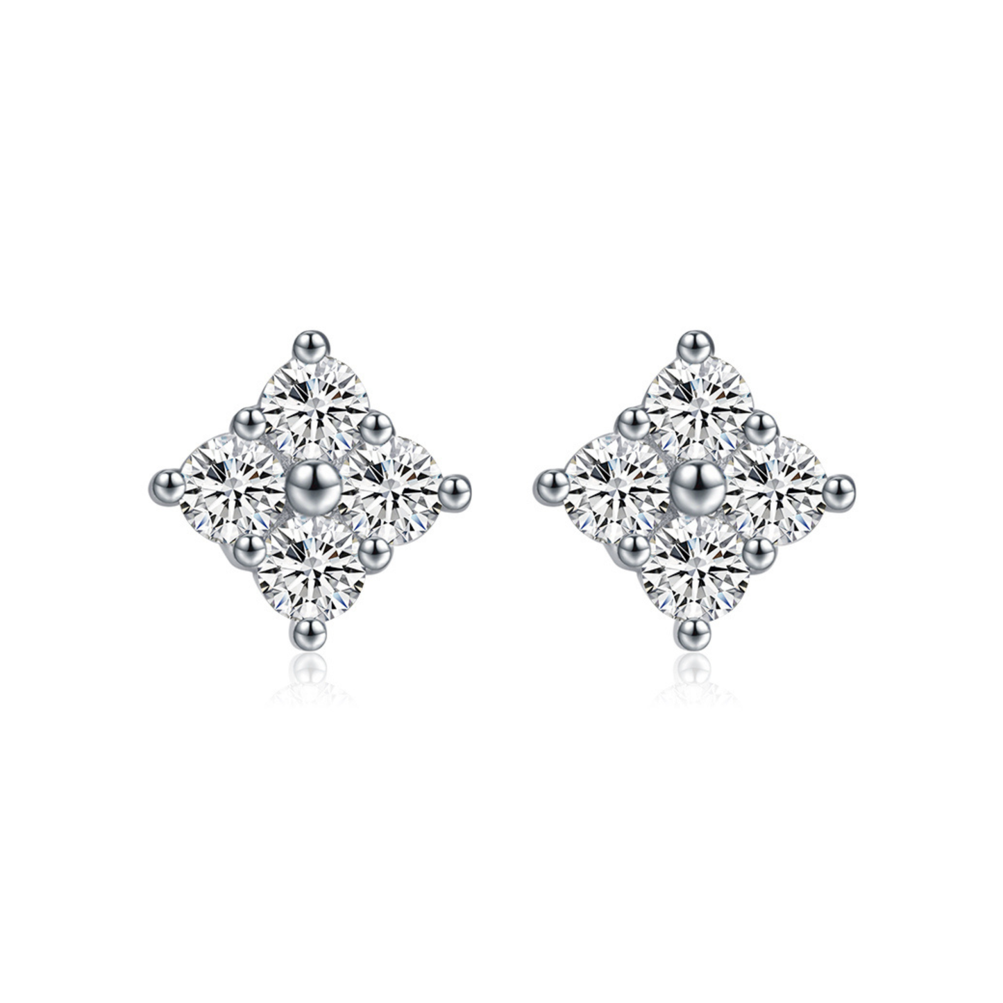 Simple D Color Moissanite Stud Earrings
