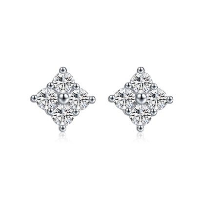 Simple D Color Moissanite Stud Earrings