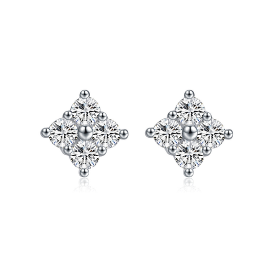 Simple D Color Moissanite Stud Earrings