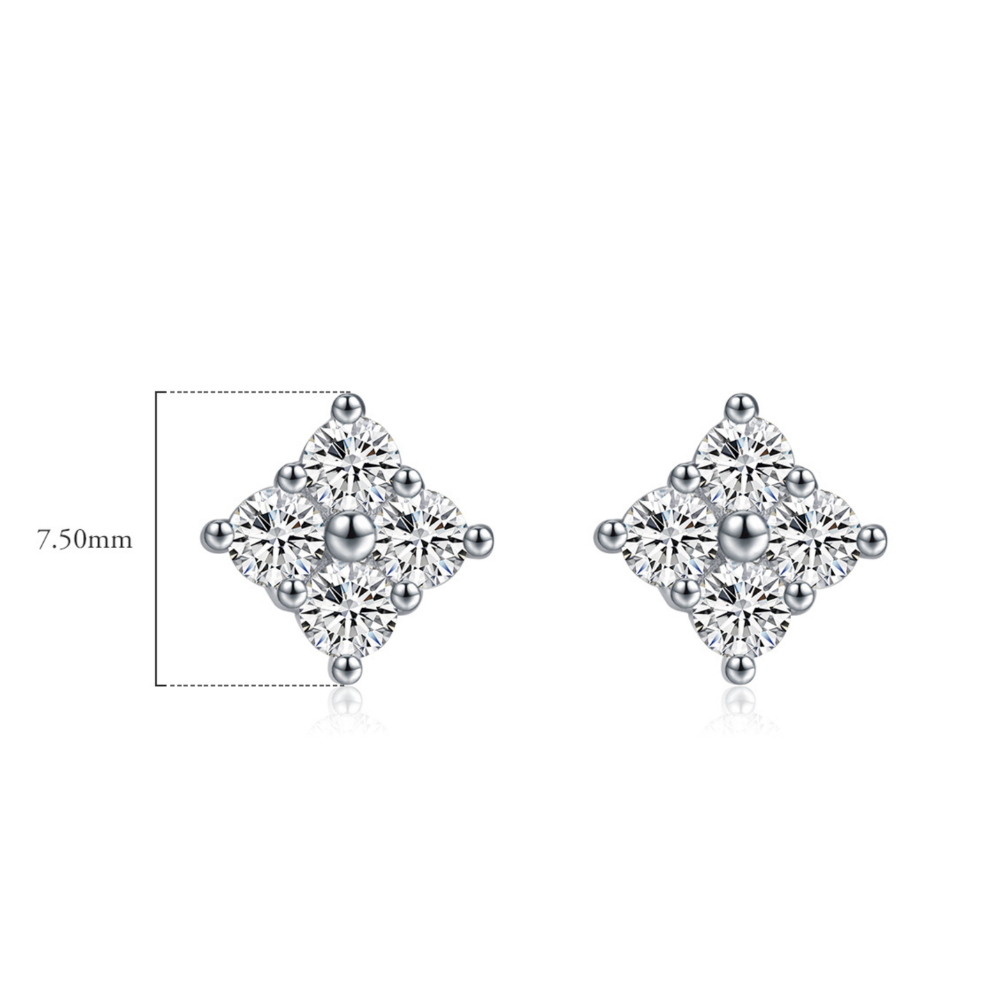 Simple D Color Moissanite Stud Earrings