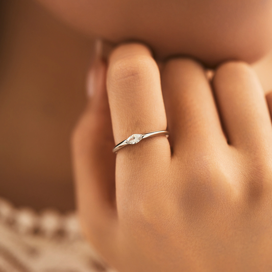 Marquise Cut Cubic Zirconia Ring MARCOSELLE