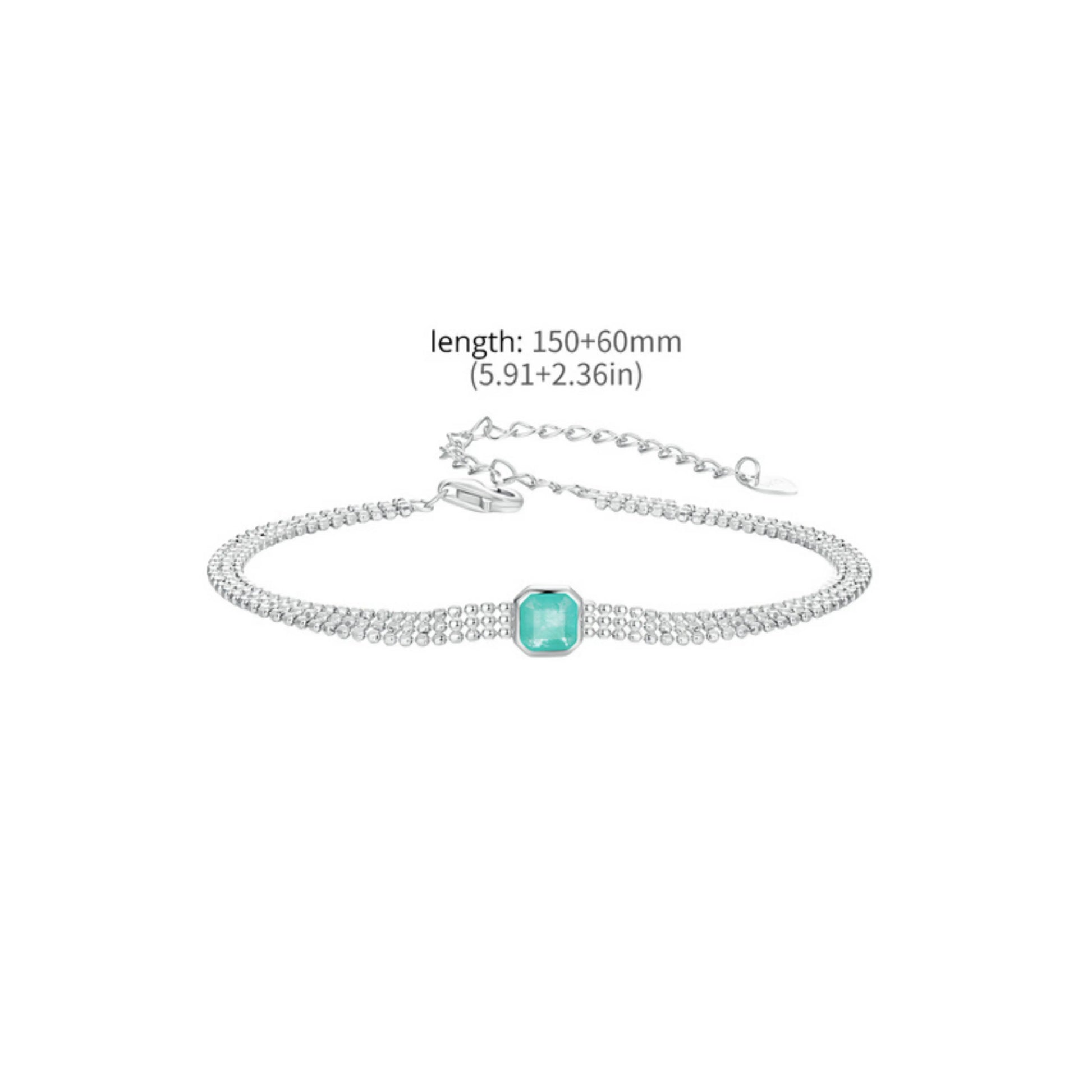 Pink Heart and Green Ice Flower Bracelet MARCOSELLE