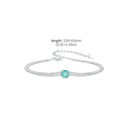 Pink Heart and Green Ice Flower Bracelet MARCOSELLE