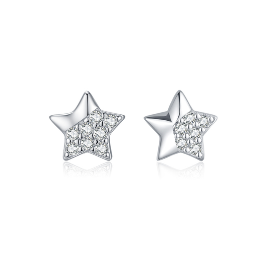 Mirror Star Stud Earrings