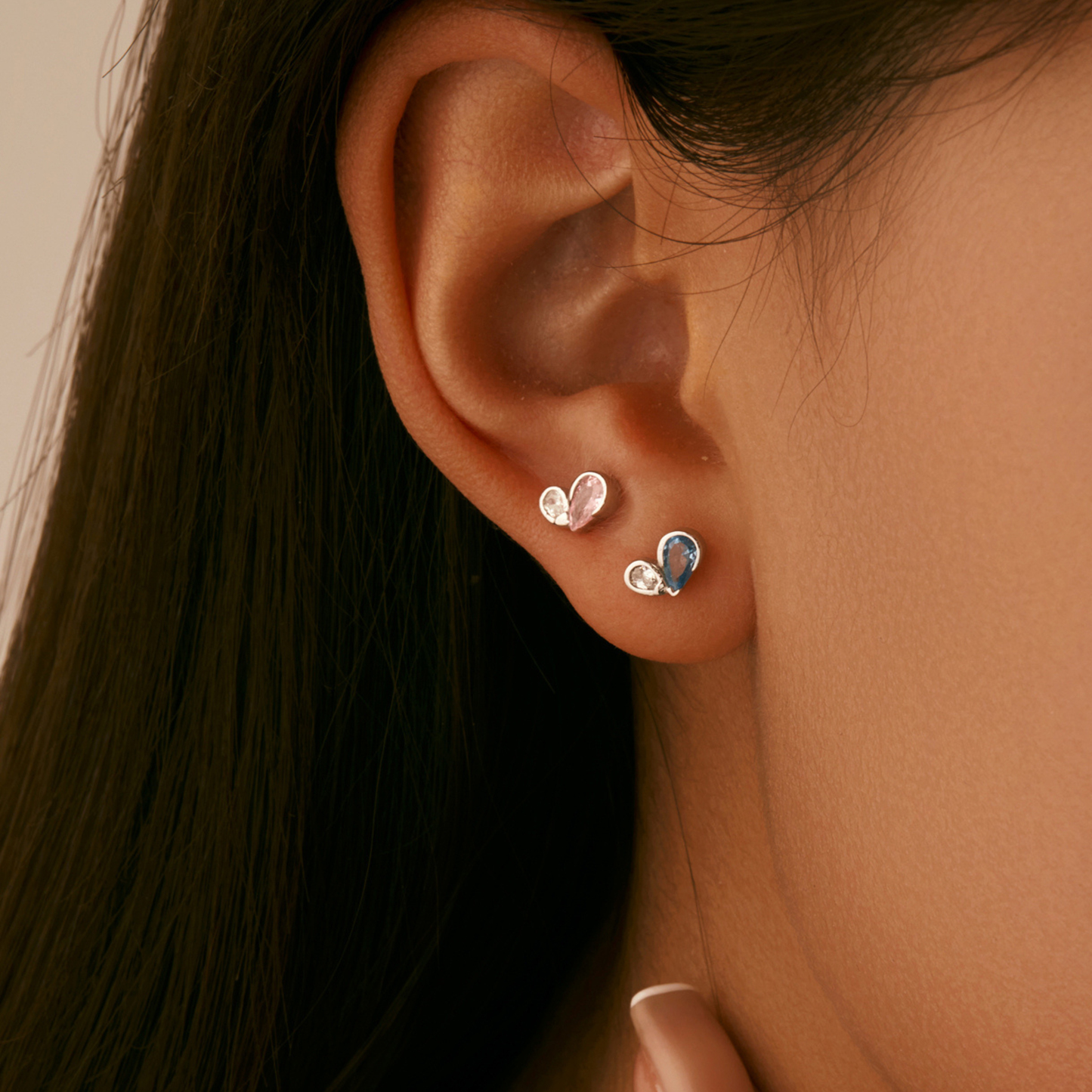 Tiny Hearts Stud Earrings