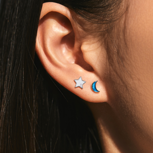 Moon Stud Earrings