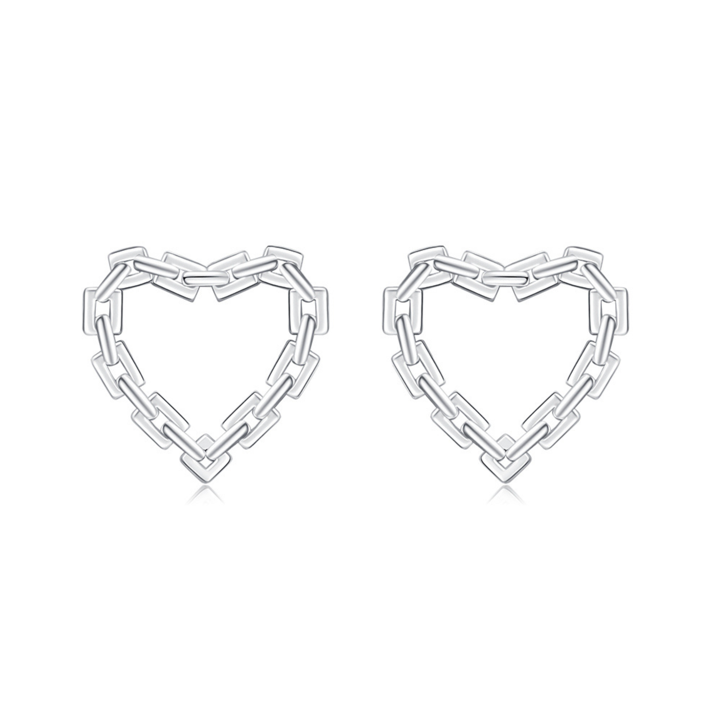 Classic Hearts Lock Hoop Earrings