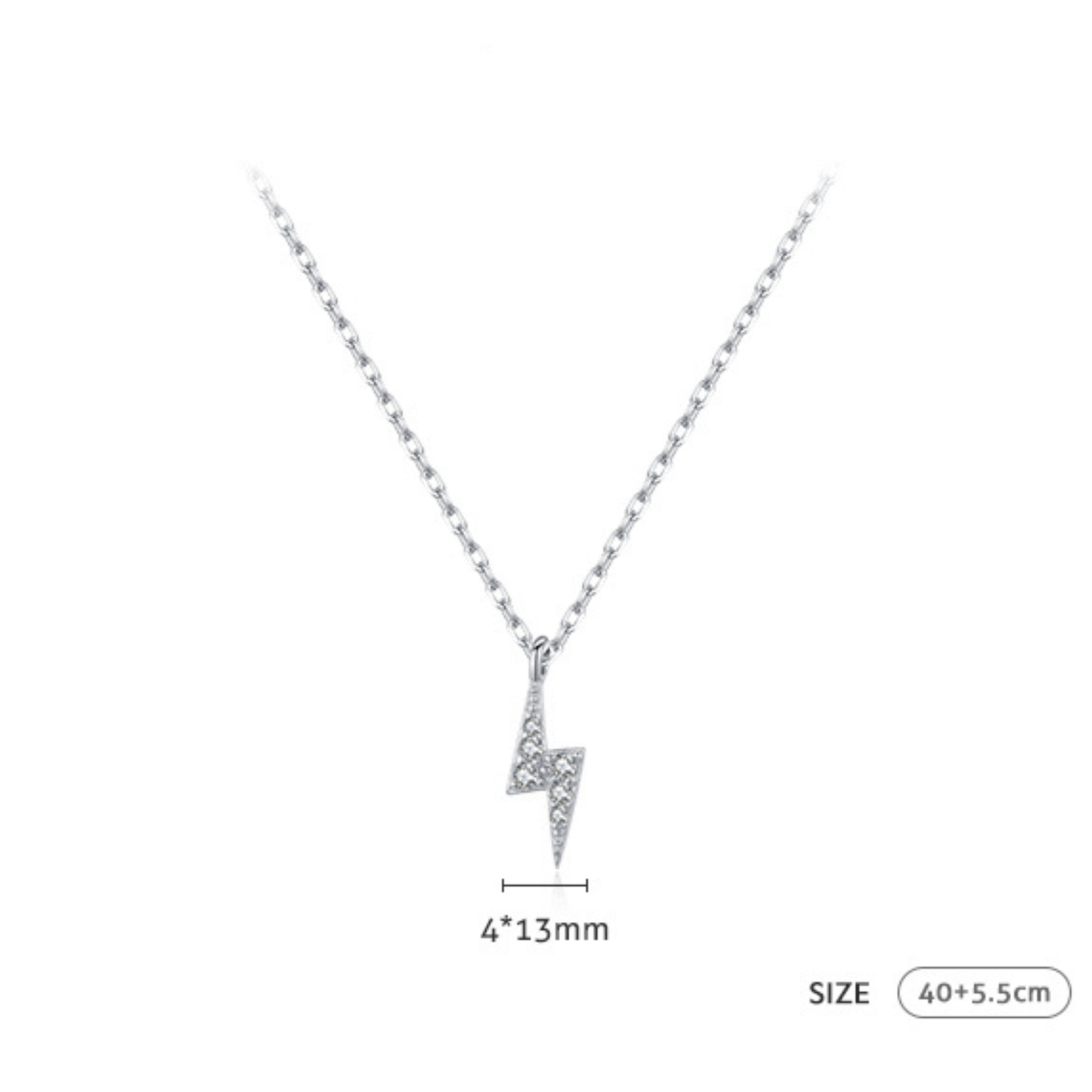 Simple Lightning Pendant Necklace