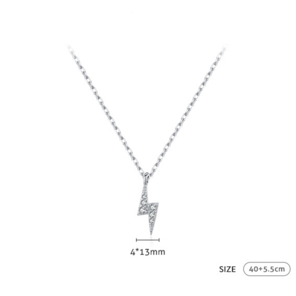 Simple Lightning Pendant Necklace