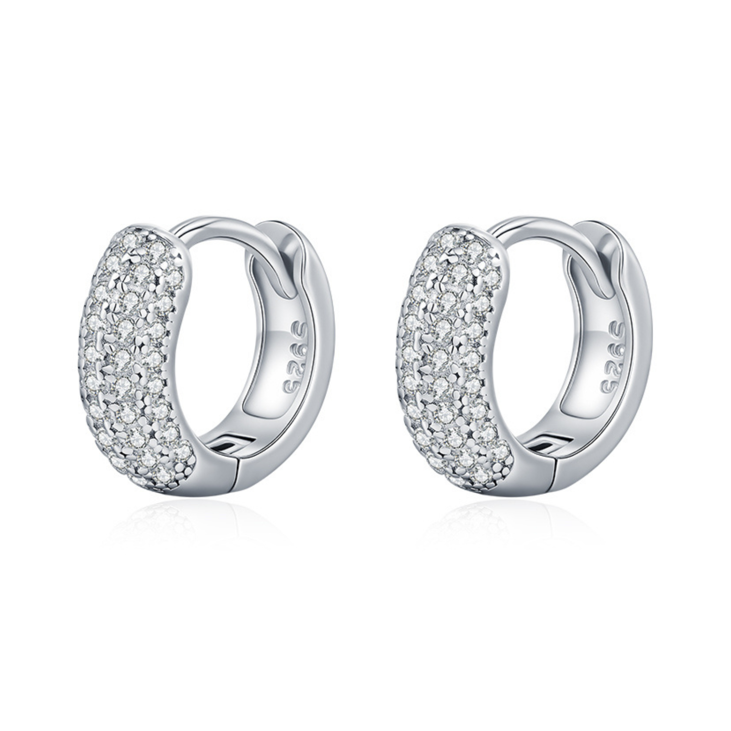 Moissanite Circle Hoop Earrings