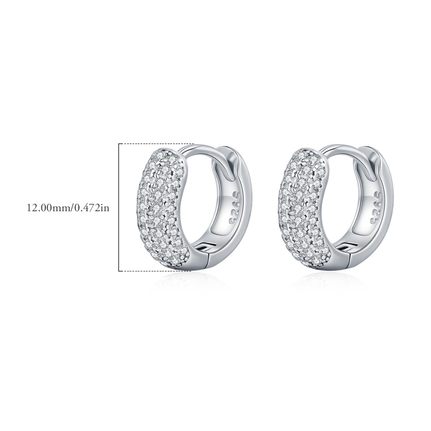 Moissanite Circle Hoop Earrings